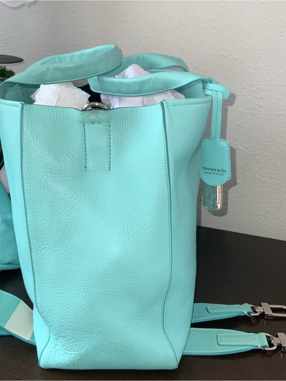 Tiffany & Co. Leather Tote with $$$ Stripe Leather Strap (Retired) - Picture 3 of 16